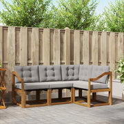 Set di divani da esterno 4 pcs Grigio Naturale e Chiaro 3368626