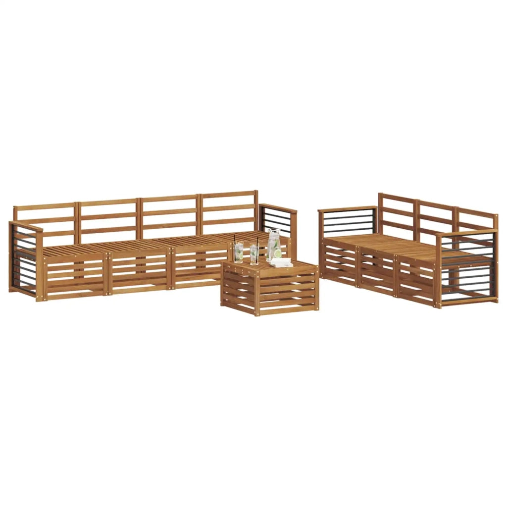 Set divani 8 pcs Naturale Legno di Acacia Massello 3374499