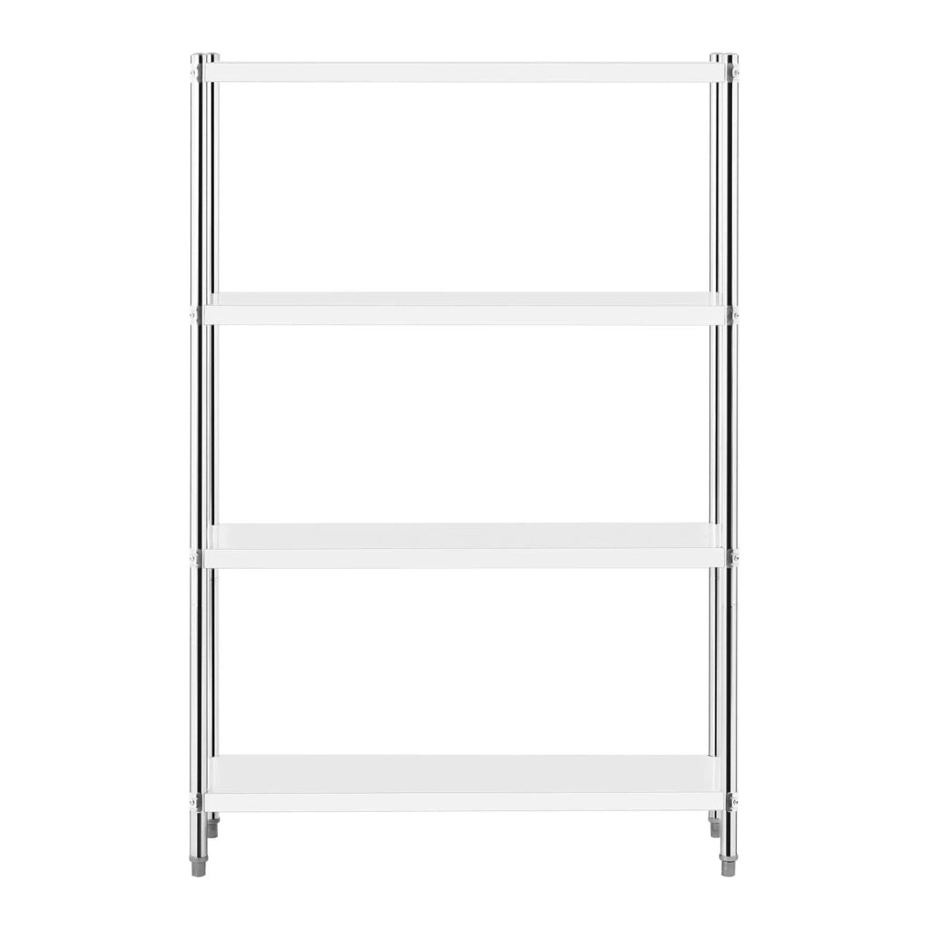 Scaffale da cucina professionale in acciaio inox 4 livelli (dimensioni: 120 x 40 x 180 cm numero di ripiani: 4 portata 200 kg) professionale 14_0005189