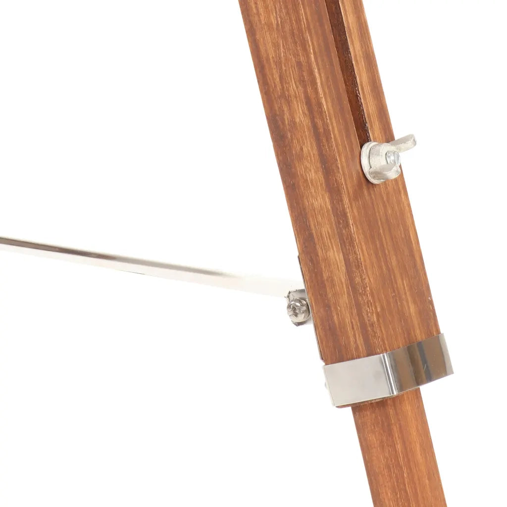 Lampada a Treppiede Marrone e Grigio in Legno di Teak 141 cm CFW3381681