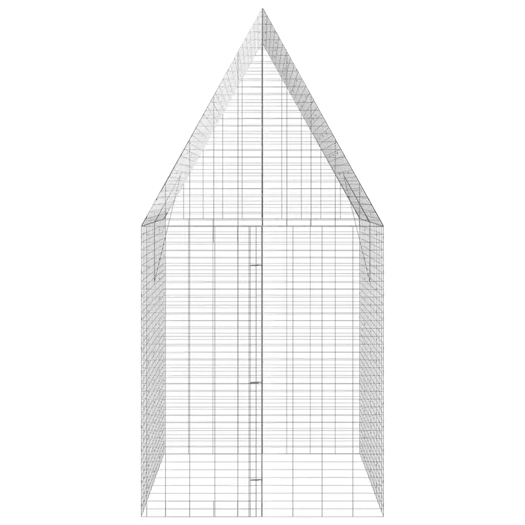 Gabbia per Conigli Argento 200 x 100 x 210 cm Acciaio zincato