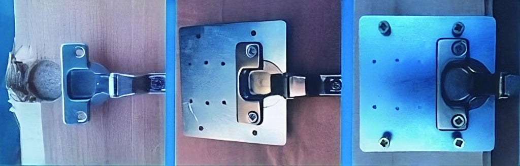 PIASTRA DI RIPARAZIONE PER ANTE MOBILI JOLLY Ø foro mm. 35 , acciaio inox 12.00 pz