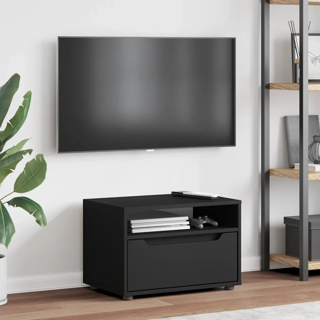 Mobile TV VISNES Nero 60x40x38 cm in Legno Multistrato 4108289
