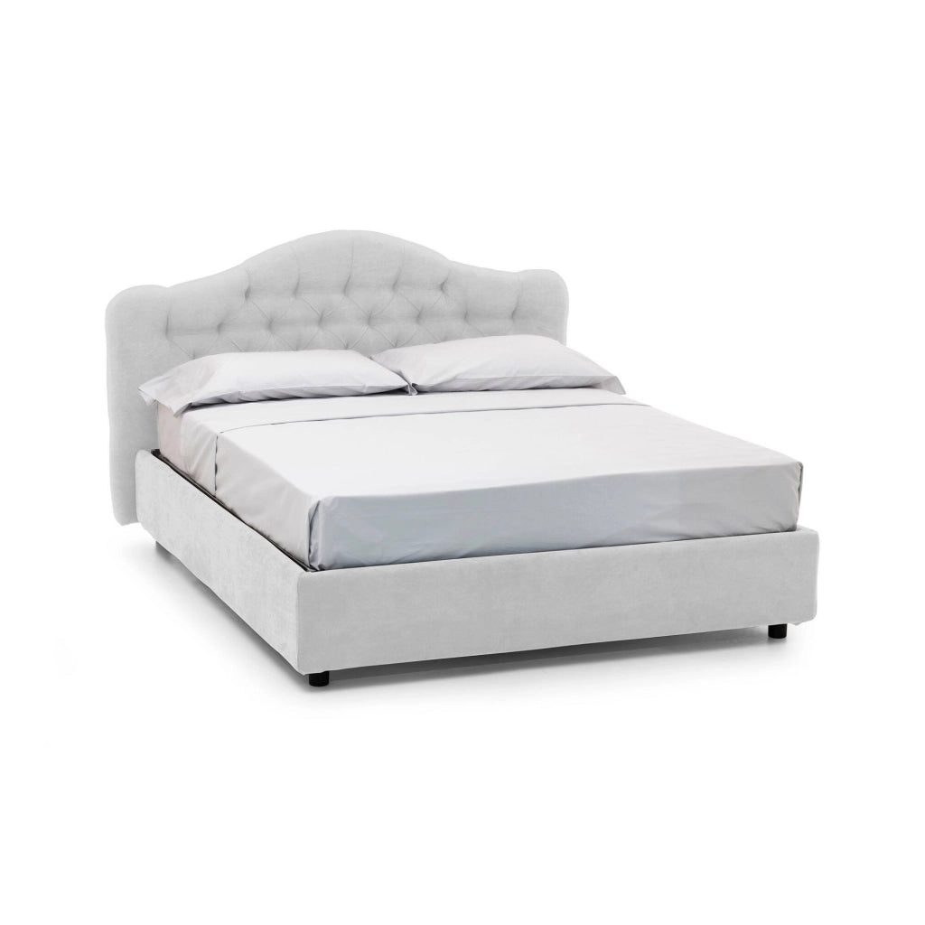 Letto Matrimoniale Aly, Letto Matrimoniale Sfoderabile Made in Italy, Bianco