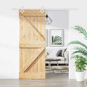 Porta scorrevole Naturale e Bianco 85 x 210 cm
