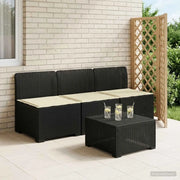 Divano da giardino 3 posti con cuscini in look rattan PP 8011960