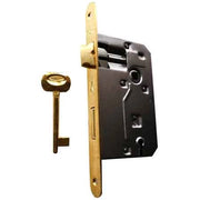 SERRATURA PER PORTE IN LEGNO 'PATENT' FRONTALE BORDO TONDO BONAITI E50 Bronzata - BONAITI
