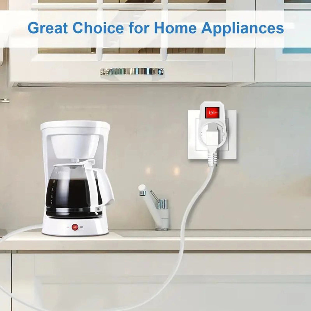 Presa Elettrica Schuko con Interruttore ¨C zephmum ¨C Bianca, Tipo F