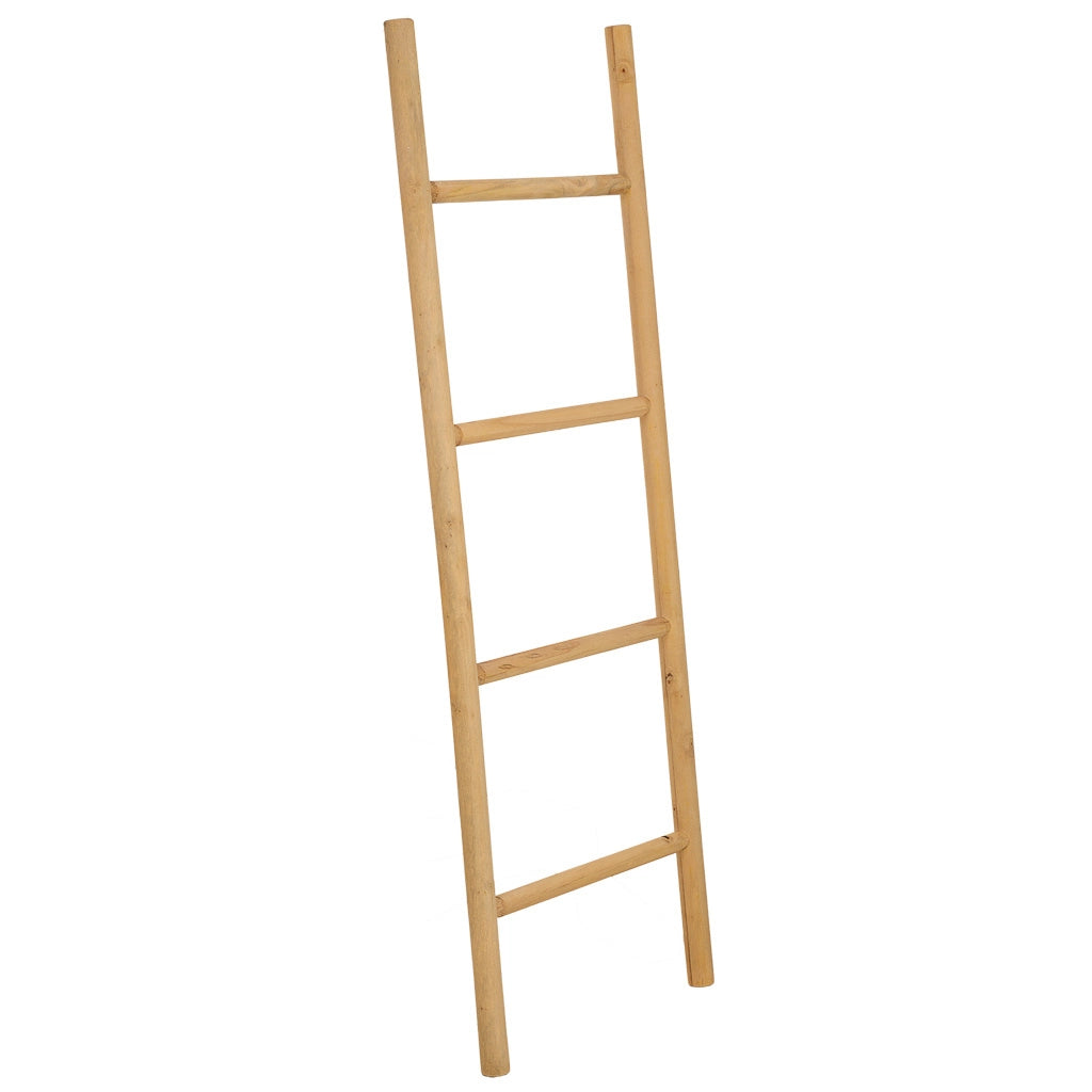 Escalera estanteria de madera marron 44x3x120h cm