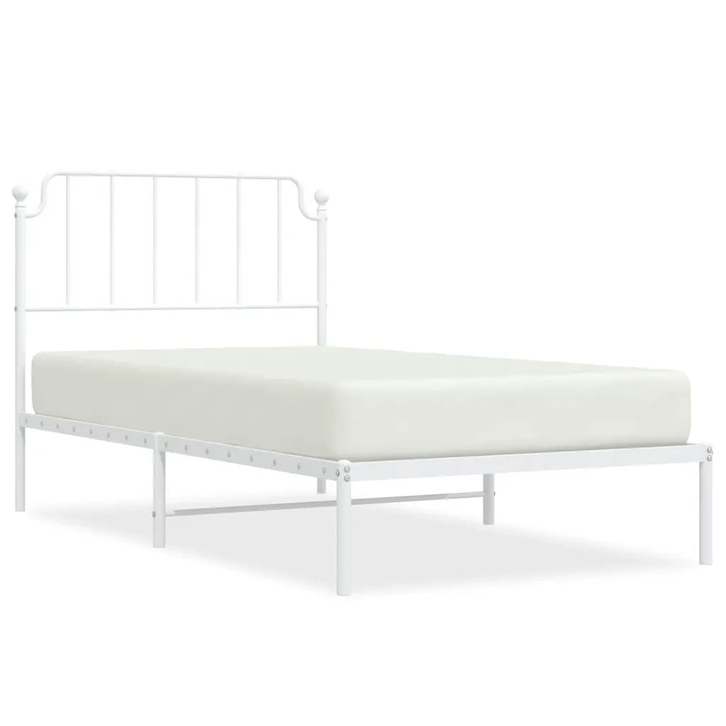 Giroletto con Testiera Metallo Bianco 100x190 cmcod mxl 108557