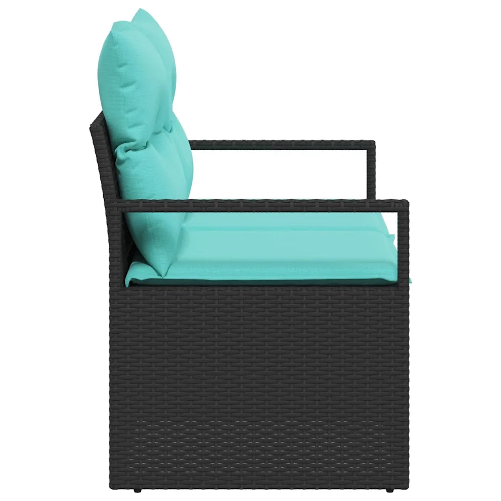 Divano da giardino con cuscino 120 x 62 x 69 cm. polyrattan