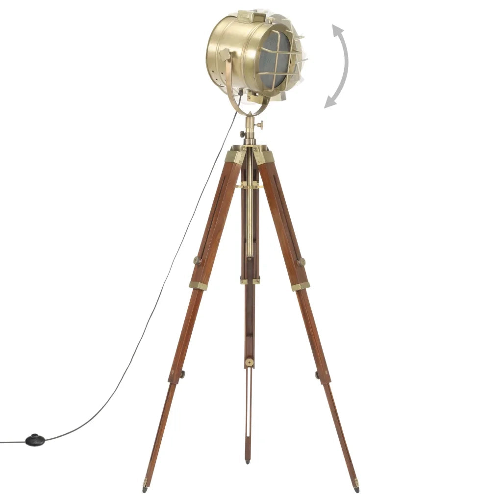 Lampada da Terra a Treppiede Legno Massello di Mango 165 cm CFW6306429