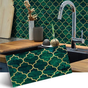 Tegole Antiscivolo per Pavimento - Adesivi per Pavimento - PVC - Autoadesivi - Decorazione - 30cm x 15cm / 4 Pezzi - Adesivo per Pavimento