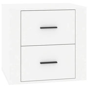 Comodino | Armadio da Notte | Mobiletto da notte Bianco Lucido 50x39x47 cm