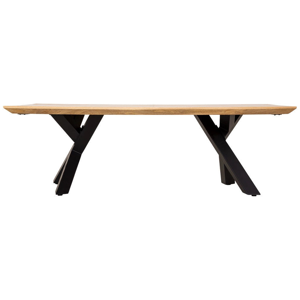 Tavolo da centro in legno marrone e nero 140x70x46h cm