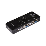 Kvm switch usb/vga link per 4 pc con 1 mouse, 1 tastiera usb e 1 monitor vga con cavi inclusi - LKKWM4