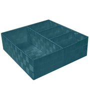 Cassetto poliestere verde acqua quadro cm 32x32h10