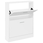 Scarpiera mobile contenitore per scarpe mobile per ingresso/corridoio/soggiorno 59 x 17 x 81 cm legno ingegnerizzato bianco 02_0021473