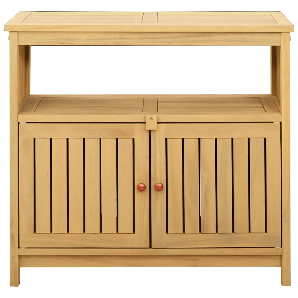 Tavolo consolle da giardino Acacia chiaro 80 x 35 x 75 cm 42026800