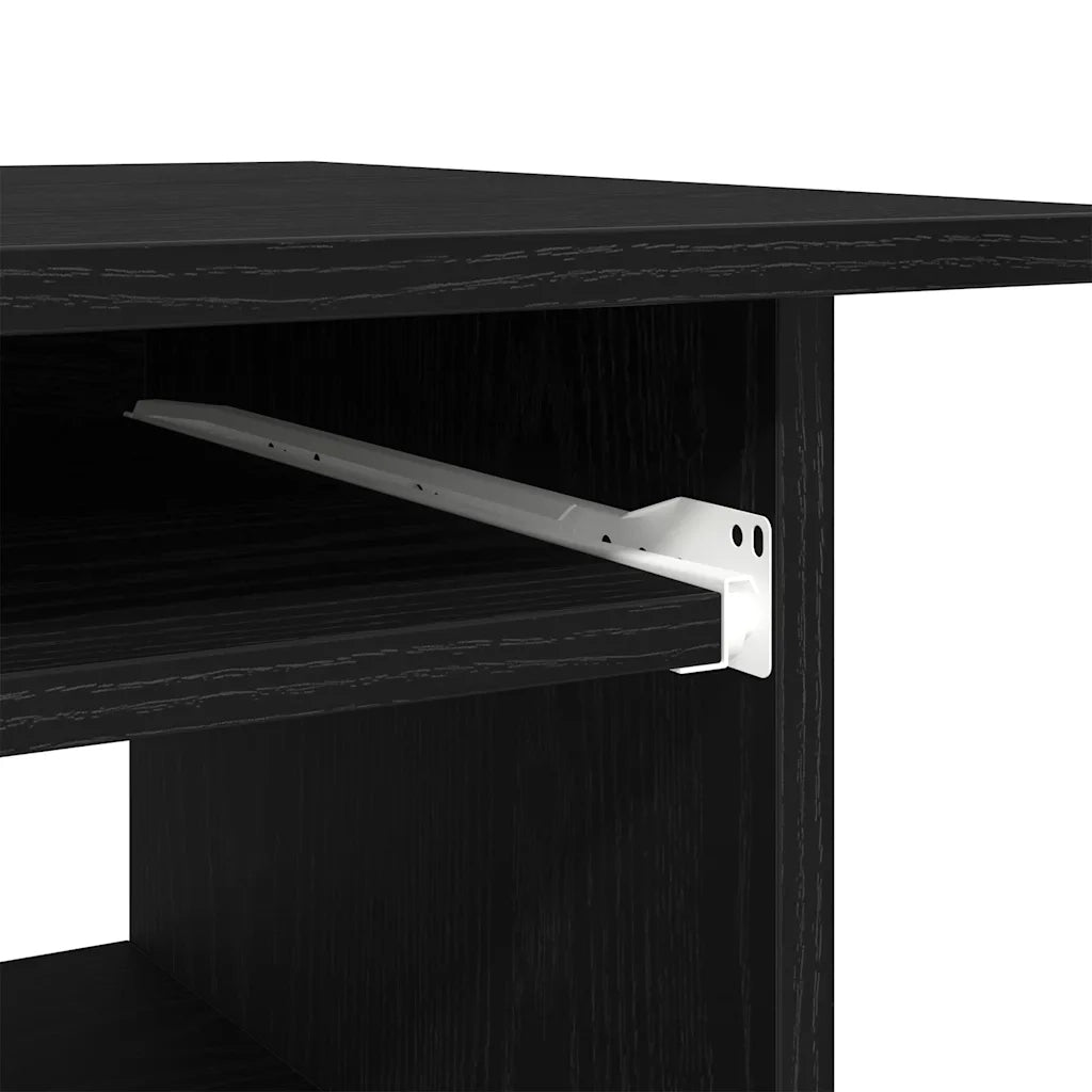 vidaXL Scrivania Rovere Nero 80x45x74 cm in Legno Multistrato