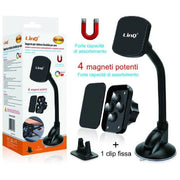 Trade Shop - Supporto Da Auto Universale Per Smartphone Flessibile A Ventosa Magnetico Hd-2563 -