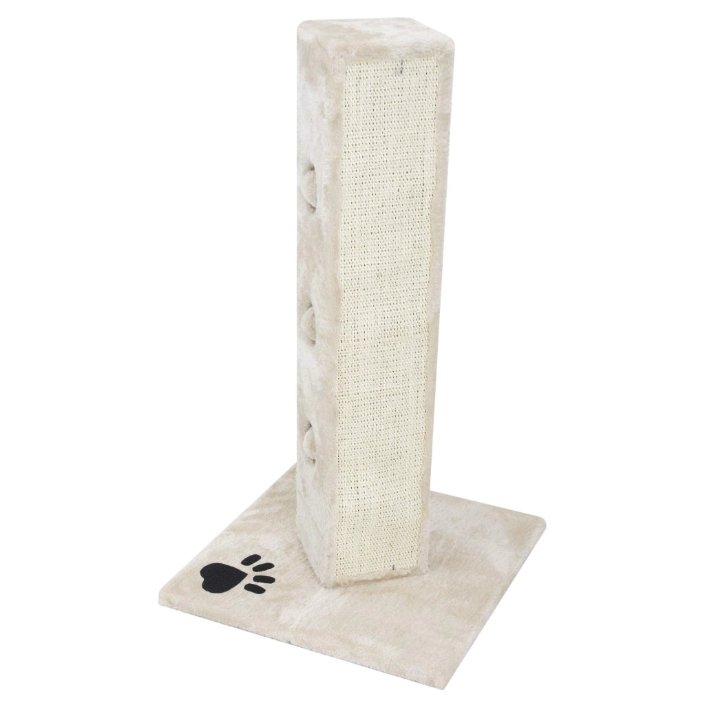 Albero per Gatto con Graffiatoio Cuccia Giocattolo Gatti Parco Giochi Tiragraffi in Sisal Naturale 80 x 45 x 45 cm (Colore Beige Dixie 30085)