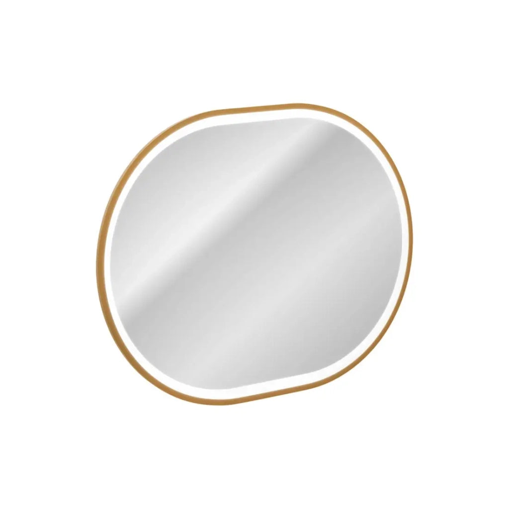 Specchio bagno LED dorato ovale 90x70 cm design