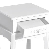 Comodino Tavolino Moderno con Cassetto Mobiletto Multiuso in Legno