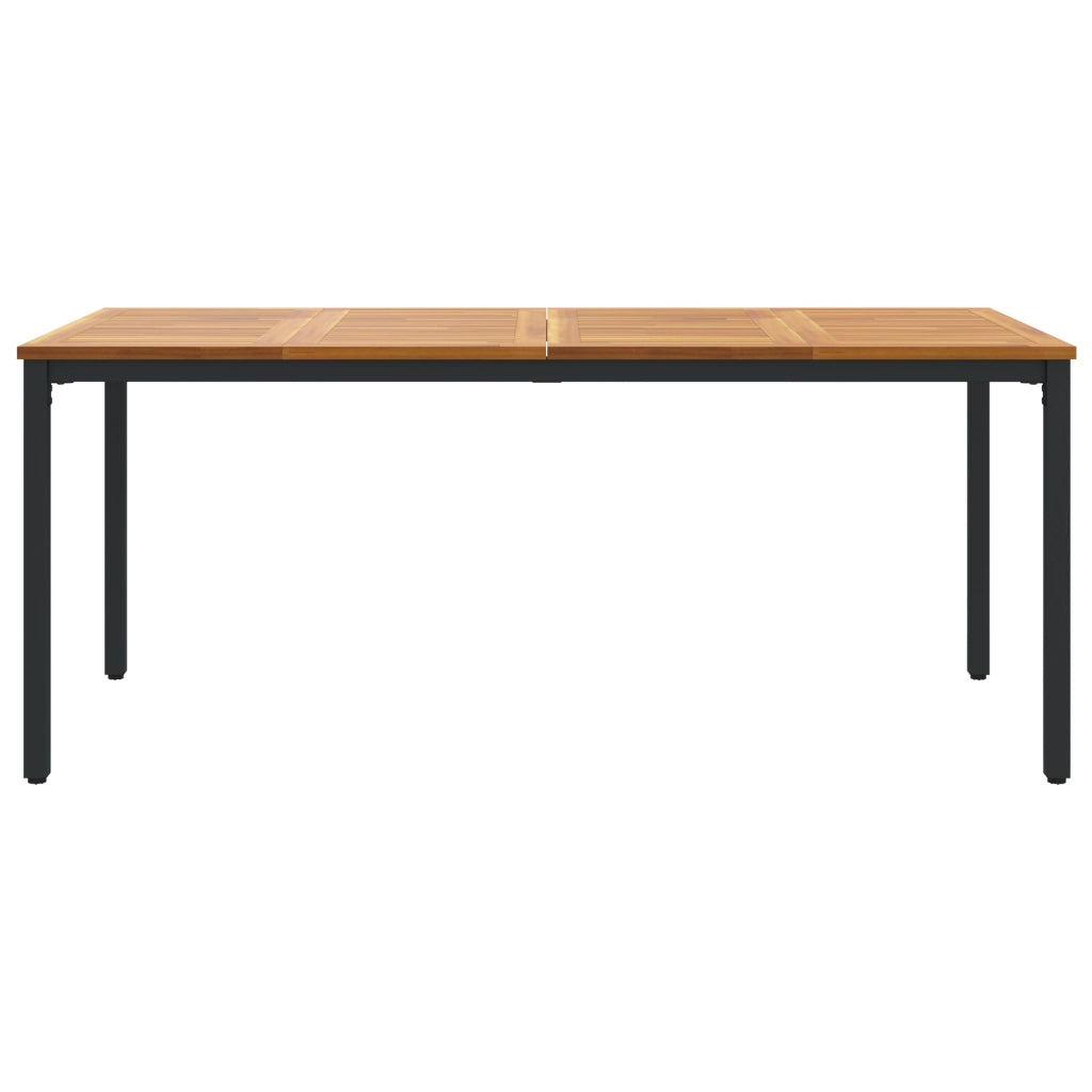Tavolo da giardino  180x90x75 cm in legno massello di acacia e metallo