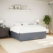 Giroletto senza Materasso Grigio Scuro 200x200 cm Velluto