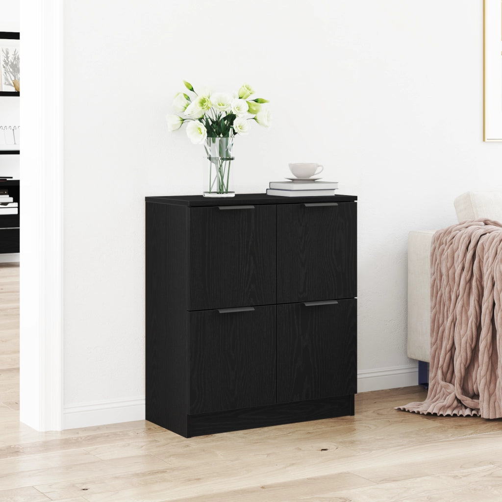 Sideboard in Faggio Nero - 60 x 30 x 70 cm - Realizzato in Legno Ingegnerizzato