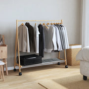 Appendiabiti con Ripiani e Ruote 106x34x106,5 cm in Bamb¨´ CFW2449711