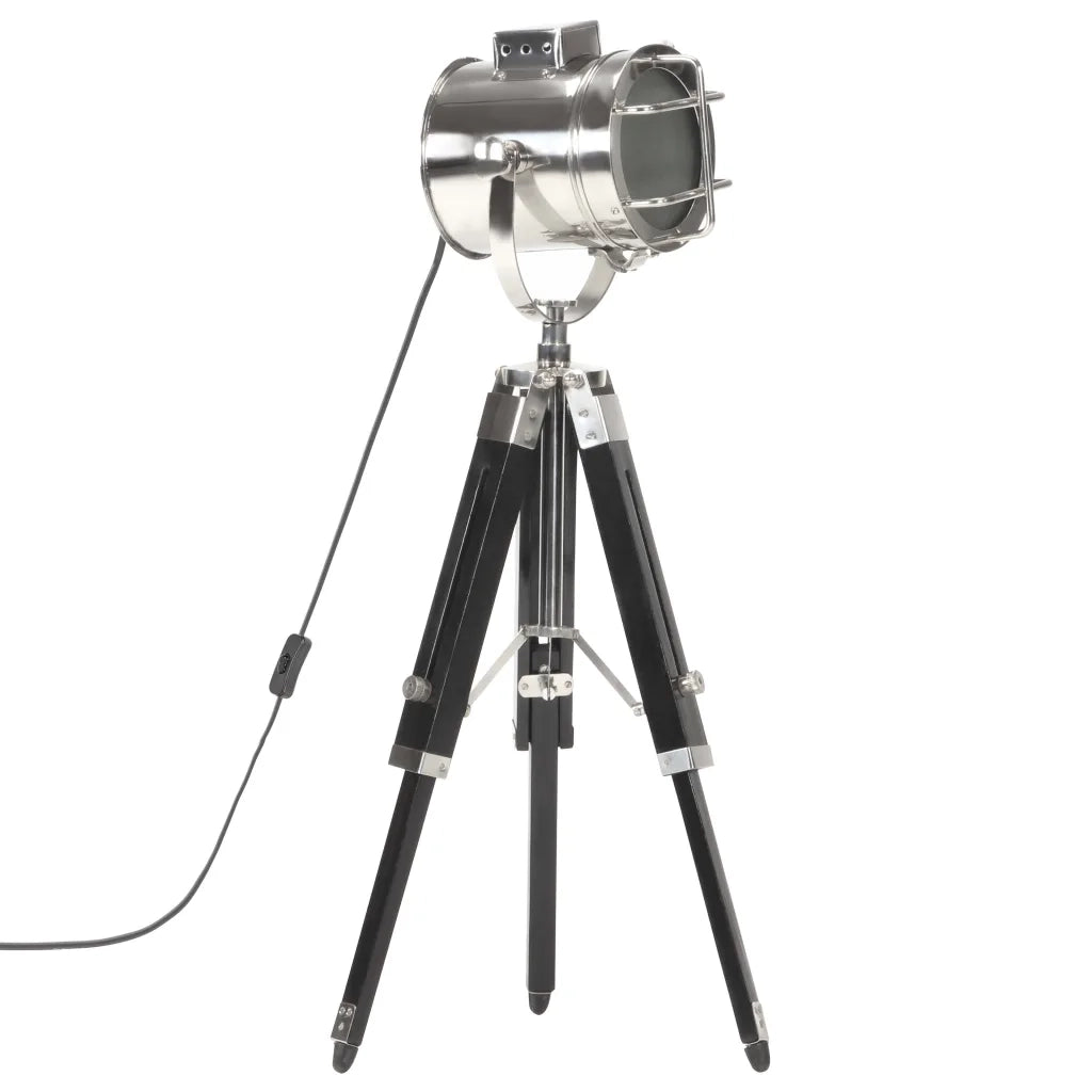 Lampada a Treppiede a Pavimento Nera in Legno di Mango 69 cm CFW6856576