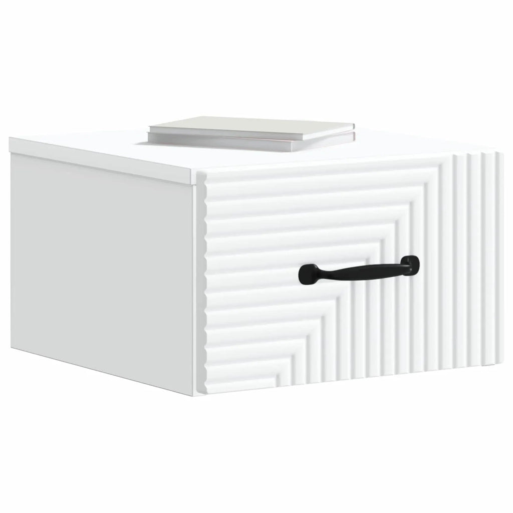 Mobiletto da notte a muro 2 pcs Bianco 34,5 x 33 x 20 cm