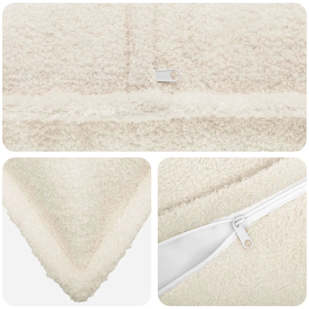 Federa 2 pcs HOUTEN Crema 50 x 70 cm Bouclé 919523