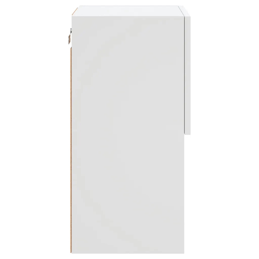Mobili TV con Luci LED 2 pz-Credenza per TV Bianchi 30,5x30x60 cm