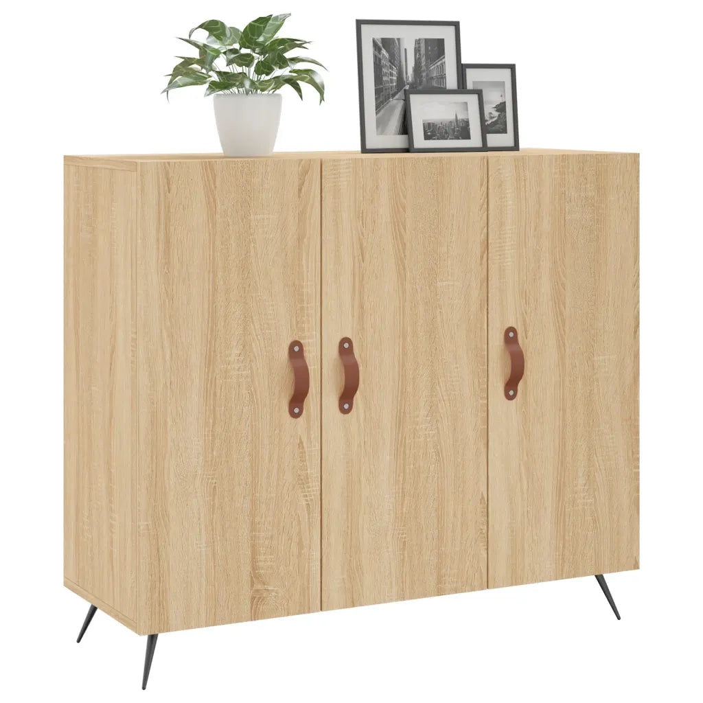 Credenza Rovere Sonoma 90x34x80 cm in Legno Multistrato 828079