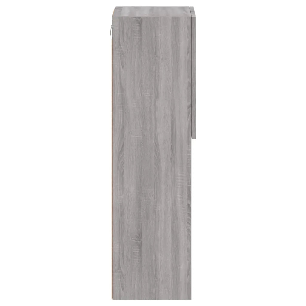 Mobili TV con Luci LED 2pz Grigio Sonoma 30,5x30x102 cm 837026