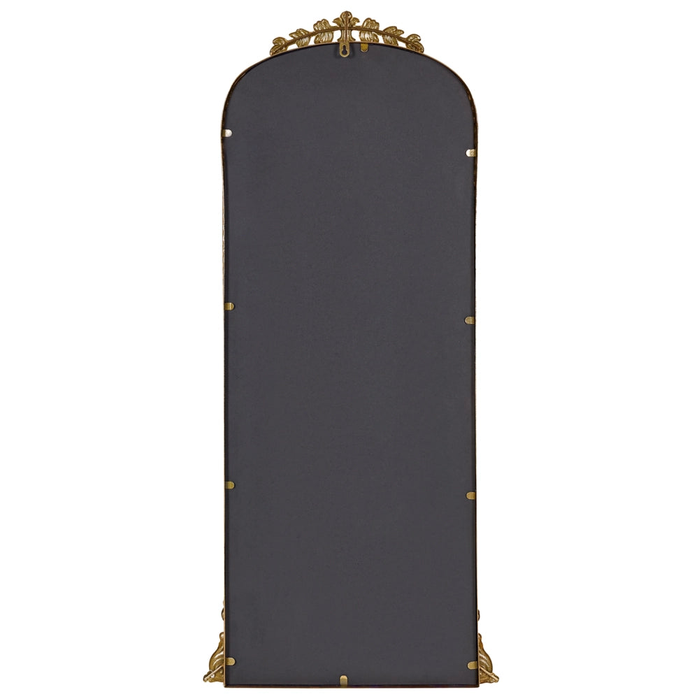 Specchio da parete in metallo dorato 51 x 114 cm Specchio decorativo da parete in stile glamour da appendere