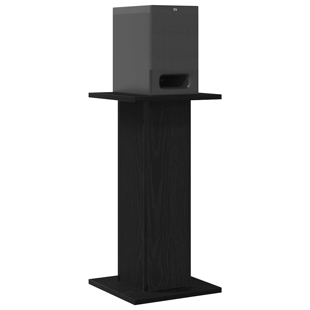 Supporti per Altoparlanti 2 pcs Rovere Nero 30 x 30 x 60 cm 868055
