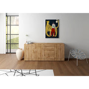 Madia moderna 3 ante/3 cassetti 200x40x83,5 cm Elios - Quercia Natura