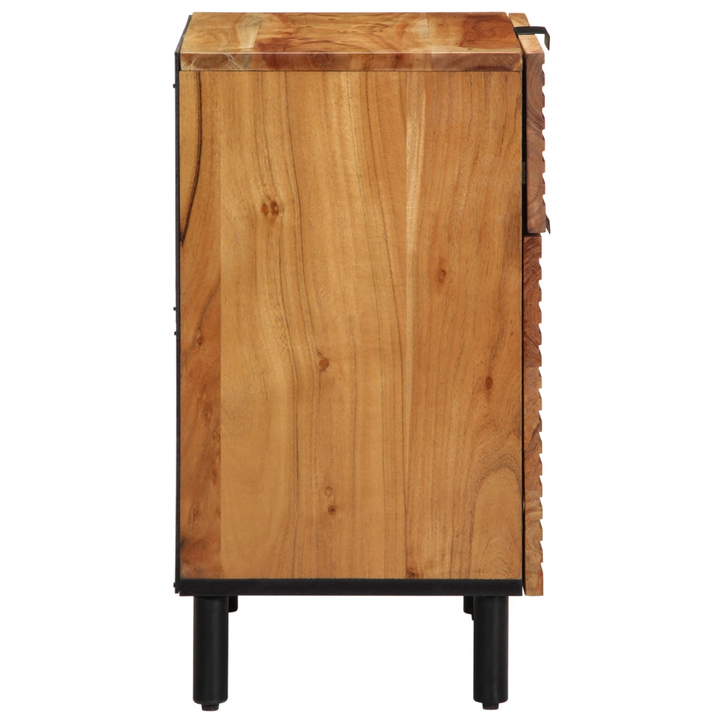 Comodino  50x33x60 cm in Legno Massello di Acacia
