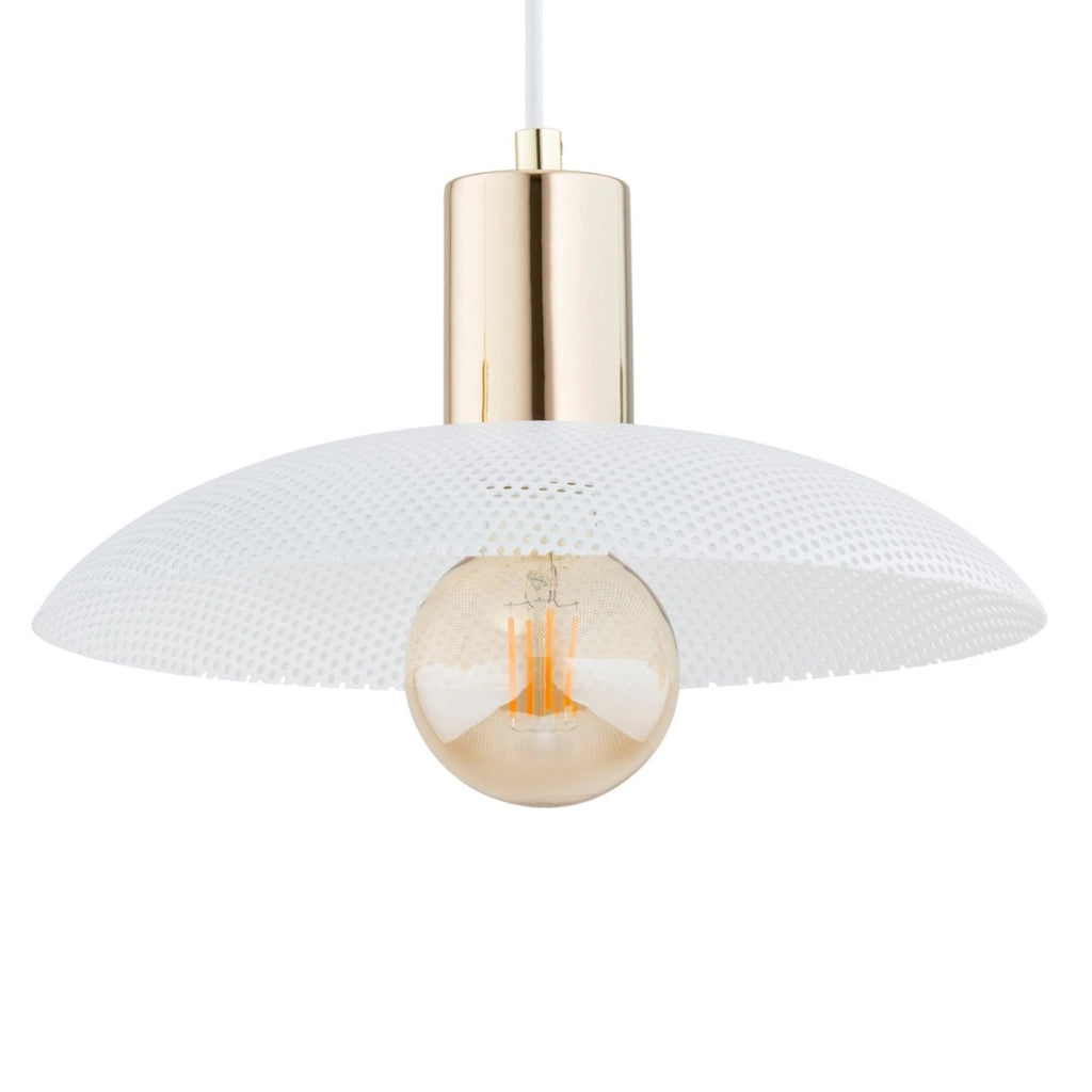 Lampada a sospensione SPIRIT a tre luci in acciaio bianco