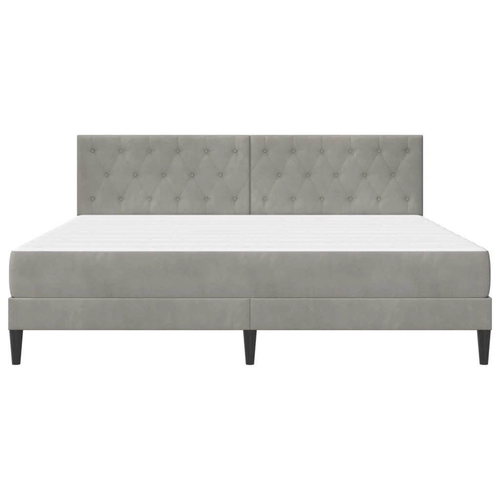 Struttura letto con materasso Grigio chiaro 200 x 200 cm 3415072