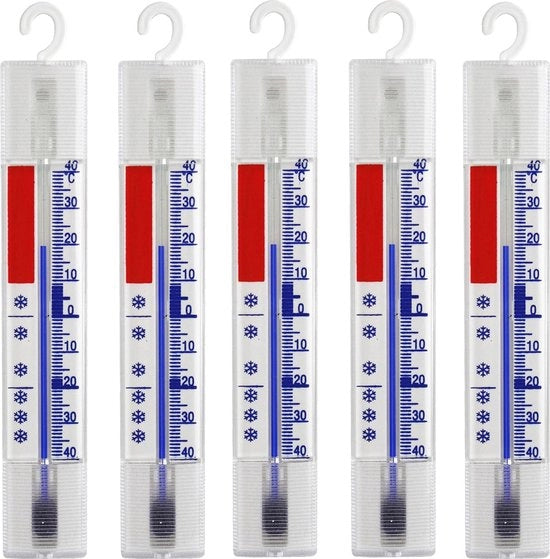 Set di Termometro per Gelido da 5 - Analogico per Congelatore e Frigorifero
