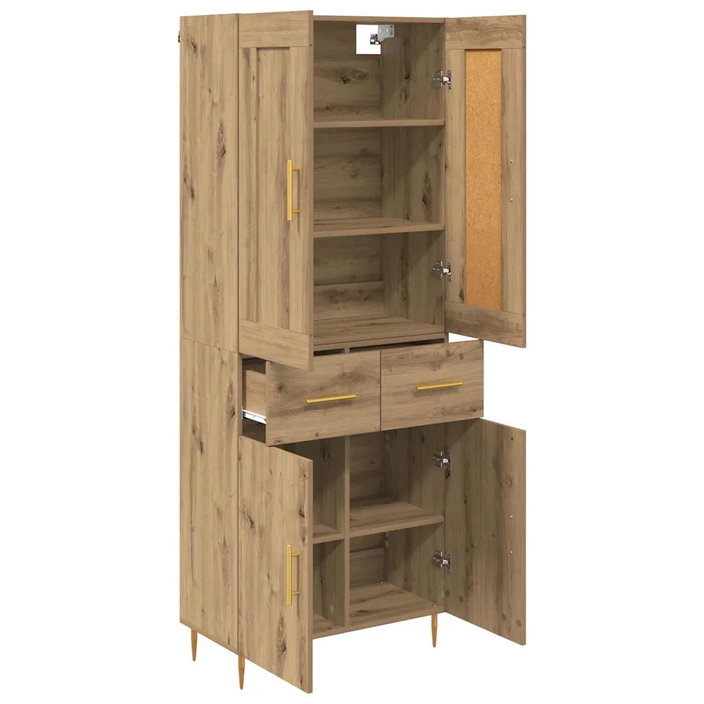 Credenza con cassetto Rovere artigianale 69,5 x 34 x 180 cm
