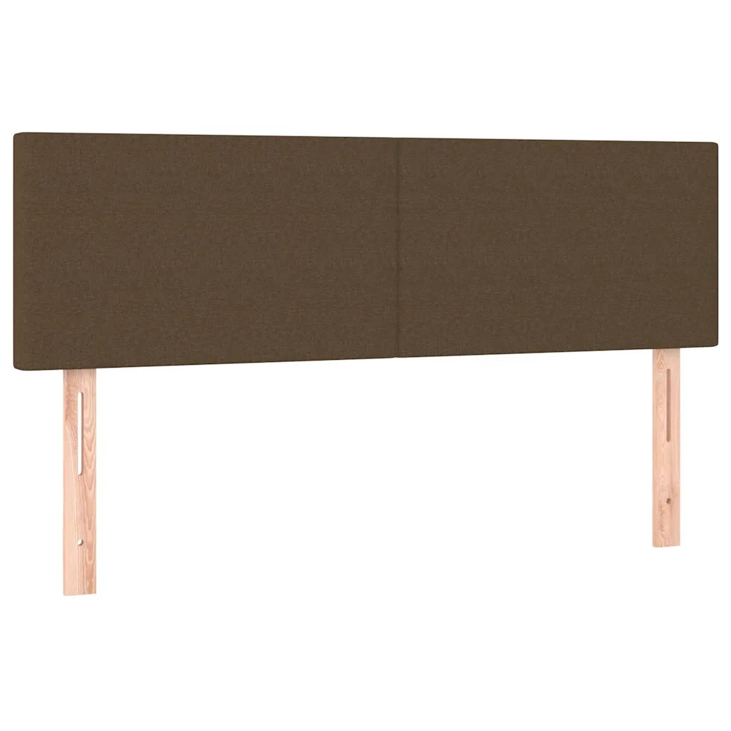 Giroletto a Molle con Materasso Marrone Scuro 140x190cm Tessuto 3126640