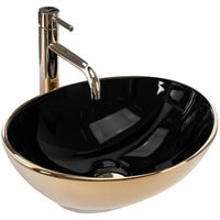 Lavabo Da Appoggio Rea Sofia In Black Gold