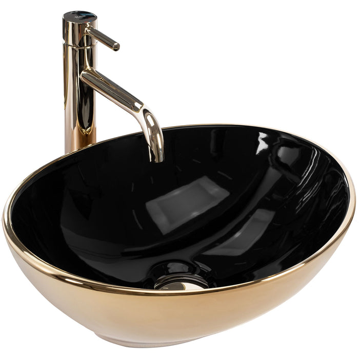 Lavabo Da Appoggio Rea Sofia In Black Gold