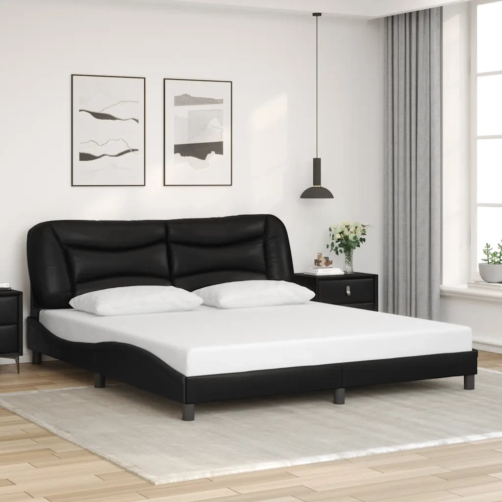 Giroletto con LED senza Materasso Hvar Nero 180x200 cm 3213948
